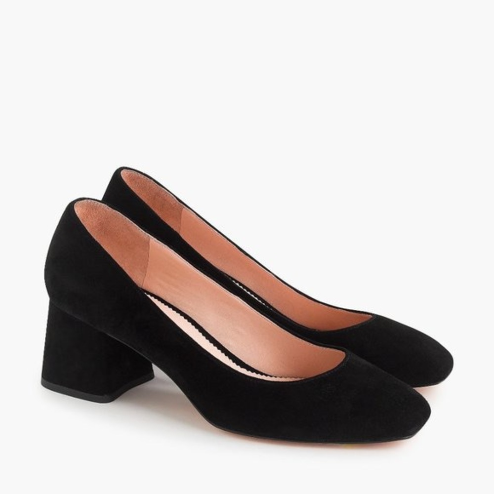 J Crew Black Suede Pumps